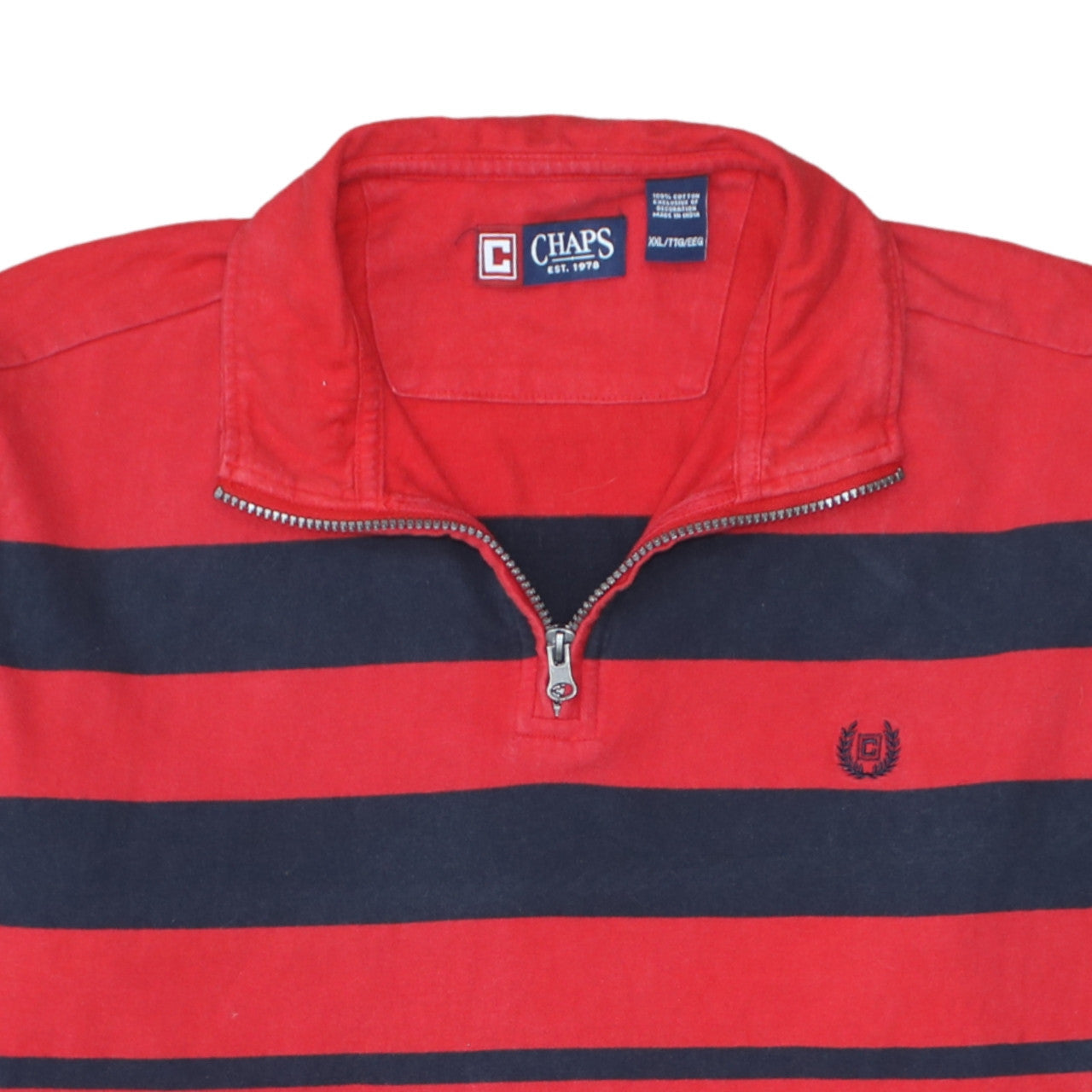 Mens UK Size 2XL Chaps Red Henley Sweatshirt