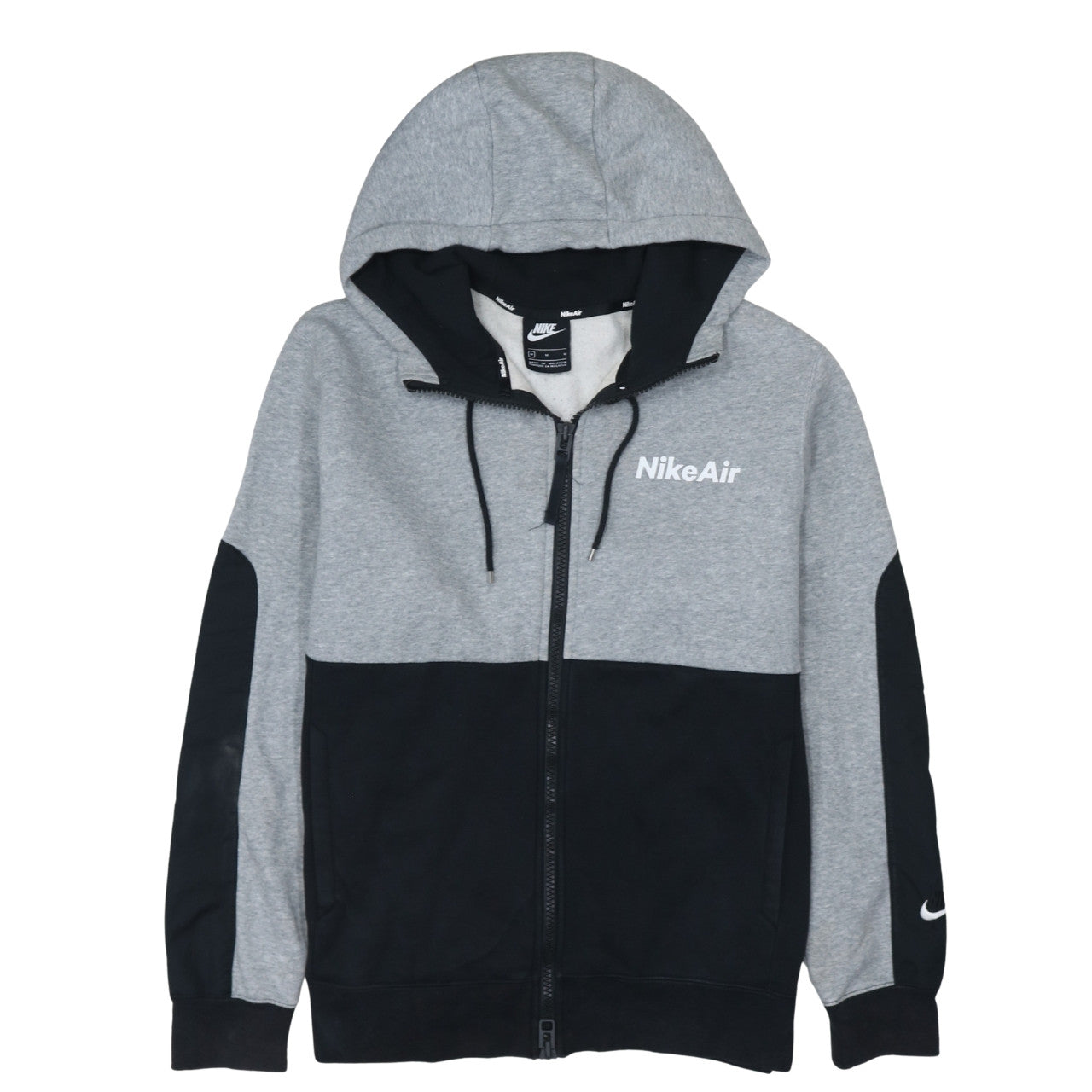 Mens UK Size M Nike Grey Full Zip Hoodie