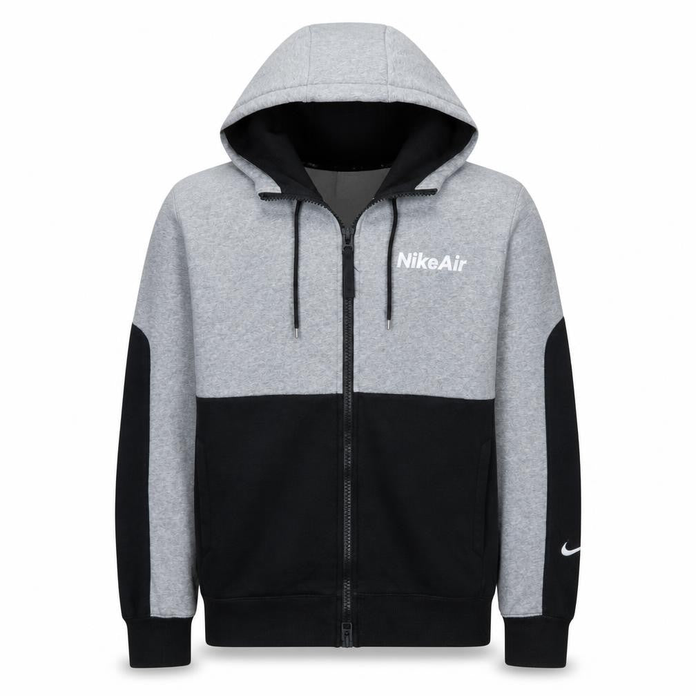 Mens UK Size M Nike Grey Full Zip Hoodie