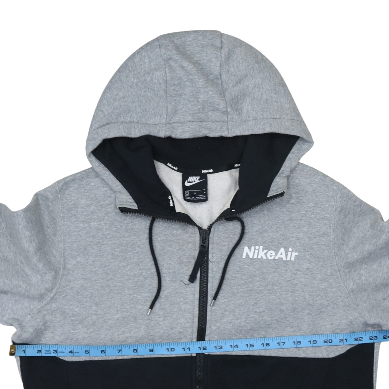 Mens UK Size M Nike Grey Full Zip Hoodie