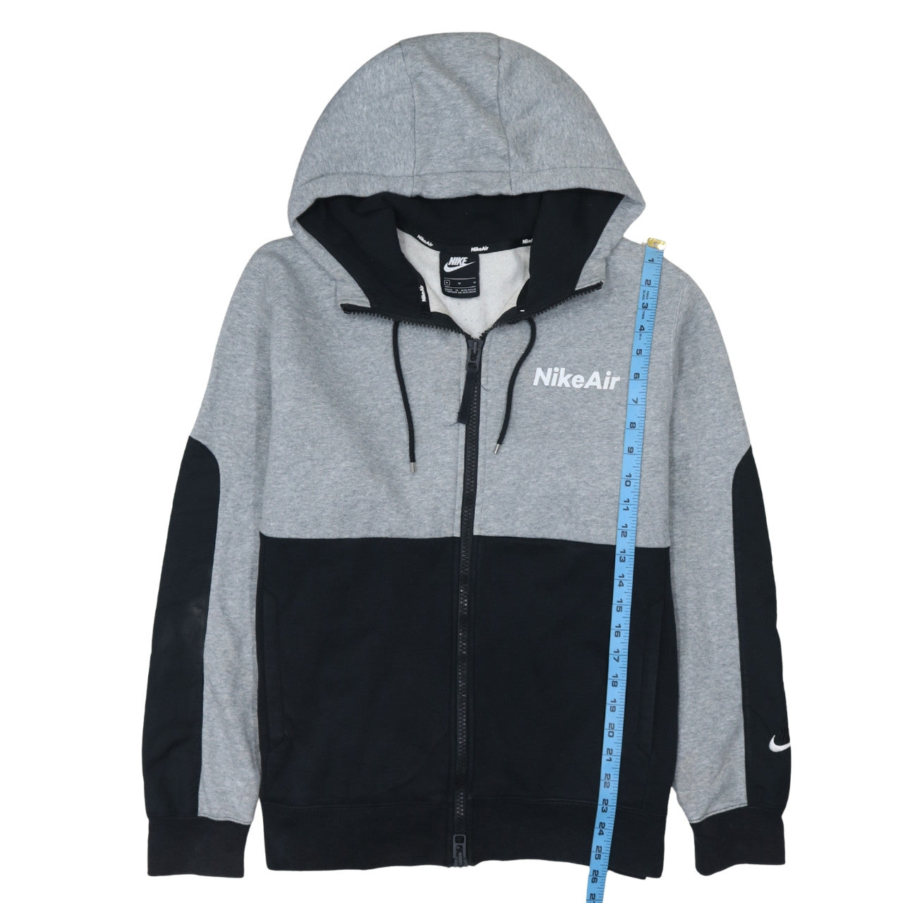 Mens UK Size M Nike Grey Full Zip Hoodie