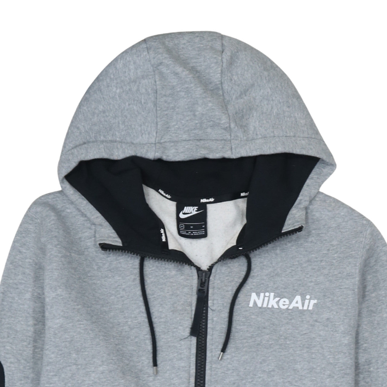 Mens UK Size M Nike Grey Full Zip Hoodie