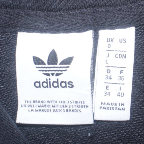 Womens UK Size 8 adidas Black Pullover Hoodie