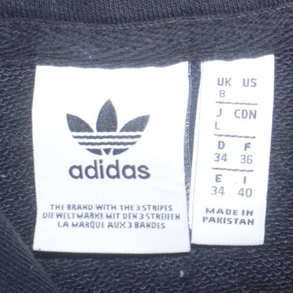 Womens UK Size 8 adidas Black Pullover Hoodie
