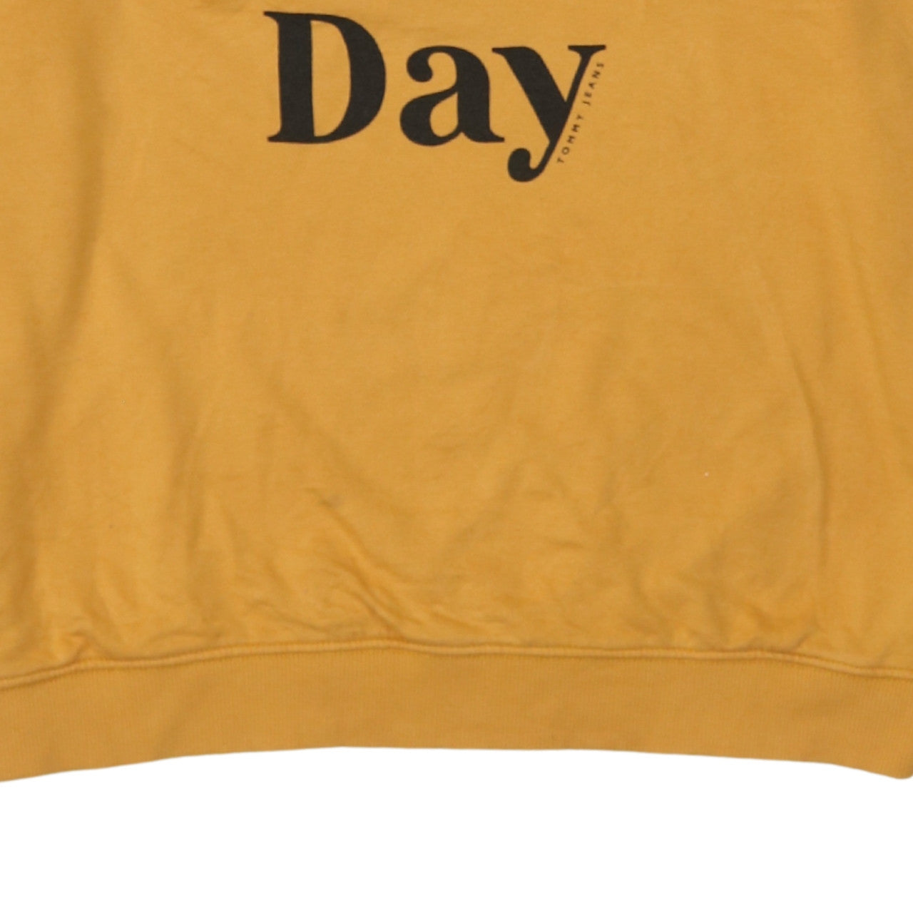 Mens UK Size L Tommy Jeans Yellow Pullover Sweatshirt