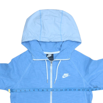 Mens UK Size S Nike Blue Full Zip Hoodie