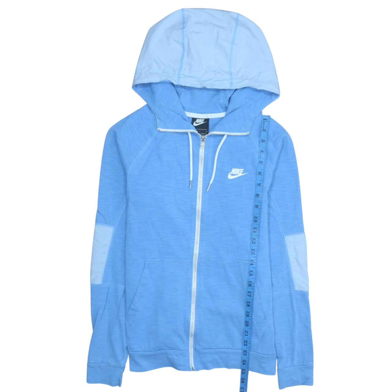 Mens UK Size S Nike Blue Full Zip Hoodie