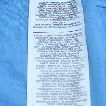 Mens UK Size S Nike Blue Full Zip Hoodie