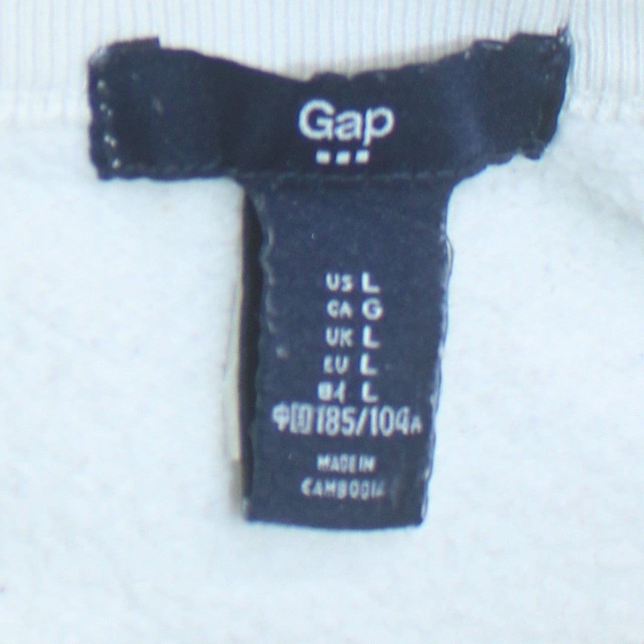 Womens UK Size L Gap White Pullover Sweatshirt
