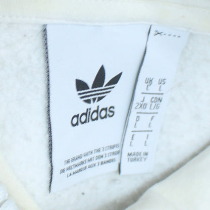 Womens UK Size L adidas White Pullover Hoodie