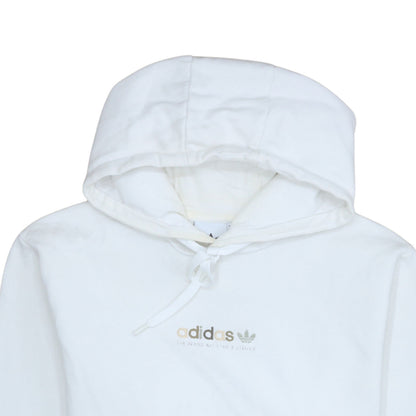 Womens UK Size L adidas White Pullover Hoodie