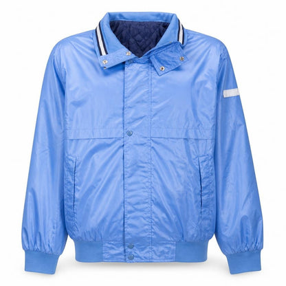Champion Men Blue L Windbreaker Jacket Nylon Lightweight Lined