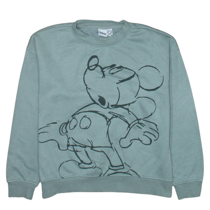 Womens UK Size XS Disney Green Pullover Sweatshirt