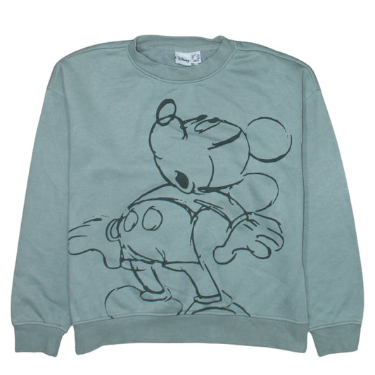 Womens UK Size XS Disney Green Pullover Sweatshirt