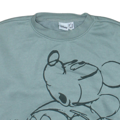 Womens UK Size XS Disney Green Pullover Sweatshirt