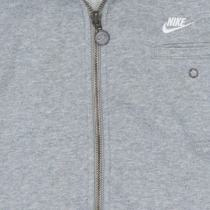 Nike Boys Grey Full Zip Sweatshirt L Jersey Athletic Casual