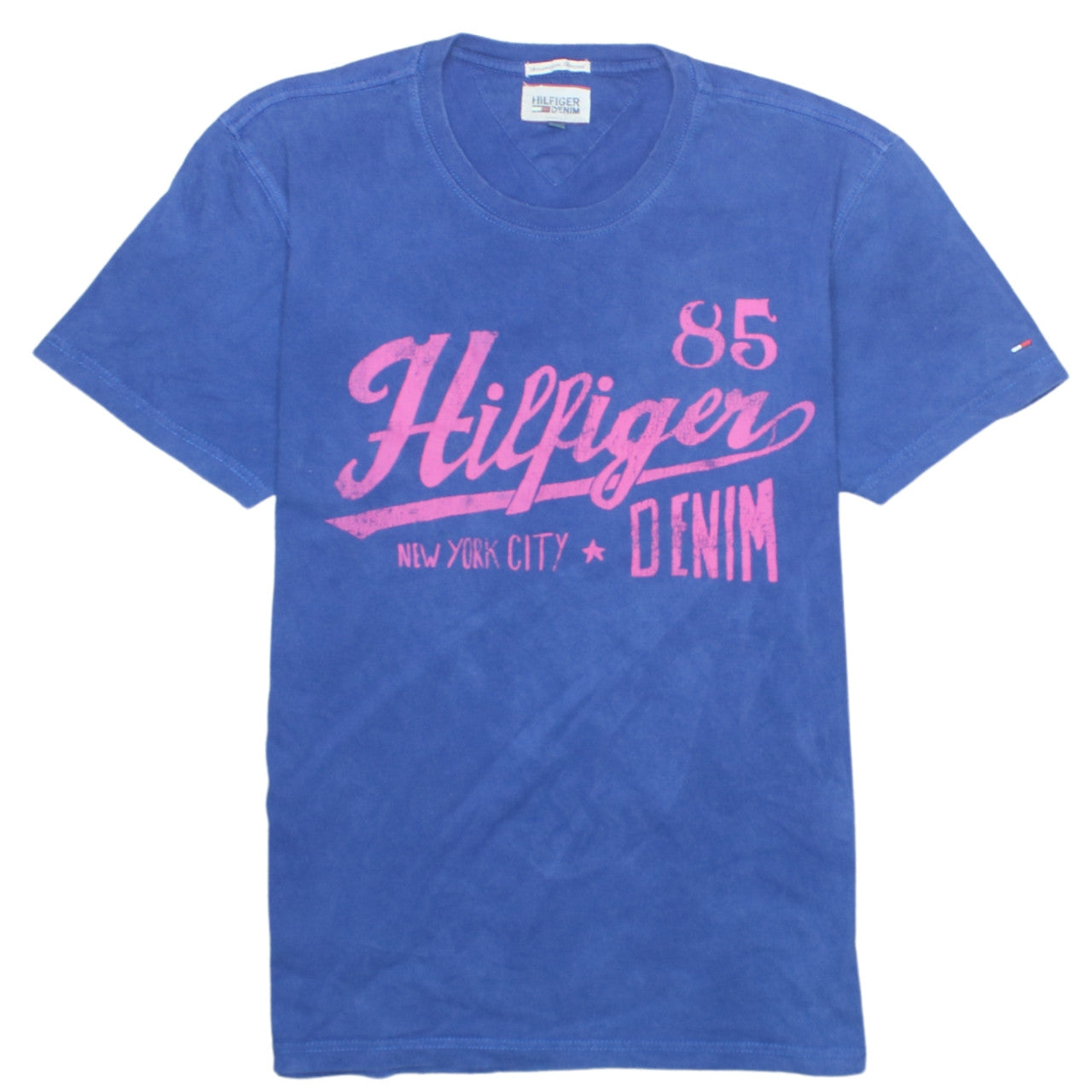 Womens UK Size M Tommy Hilfiger Blue Basic T-Shirt