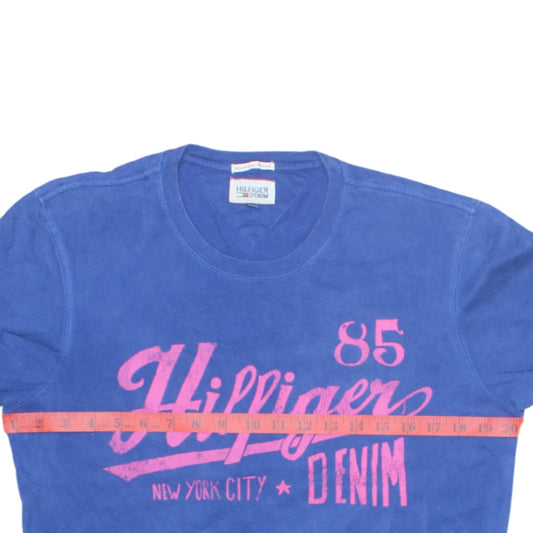 Womens UK Size M Tommy Hilfiger Blue Basic T-Shirt