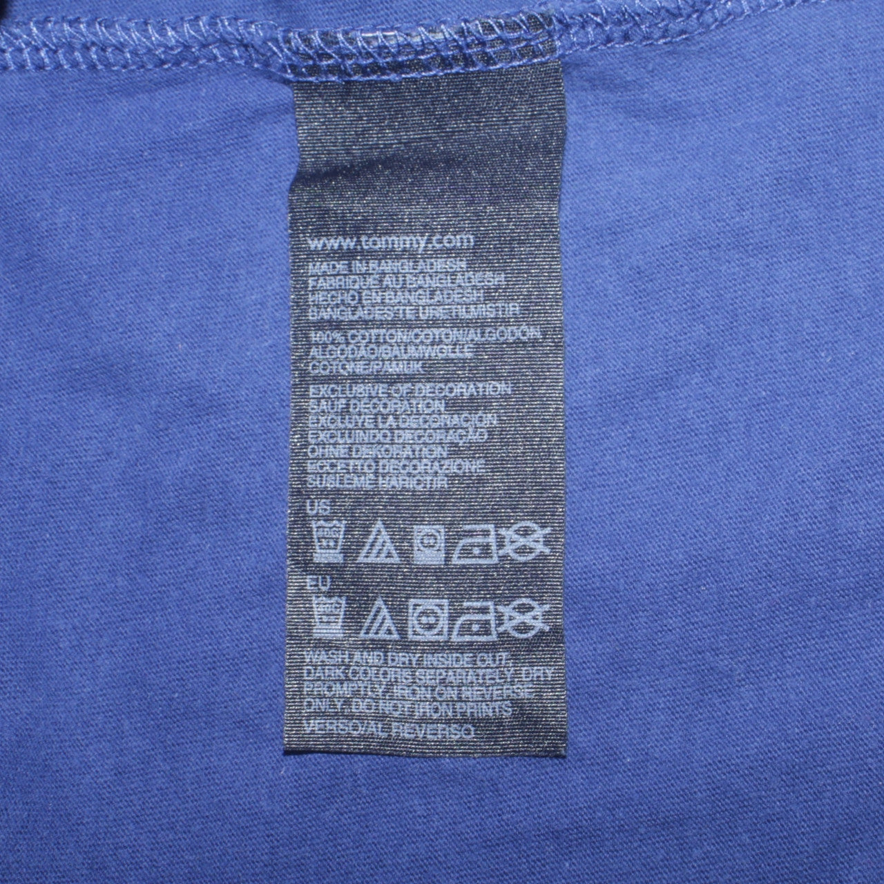 Womens UK Size M Tommy Hilfiger Blue Basic T-Shirt