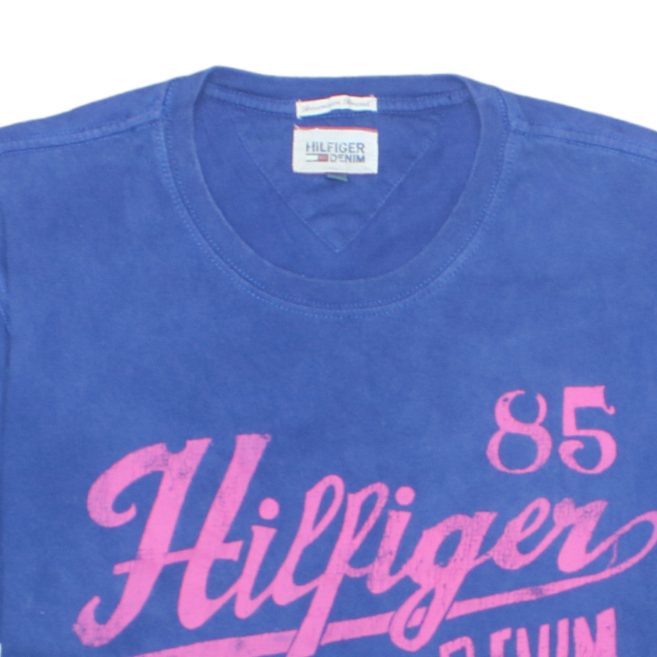 Womens UK Size M Tommy Hilfiger Blue Basic T-Shirt