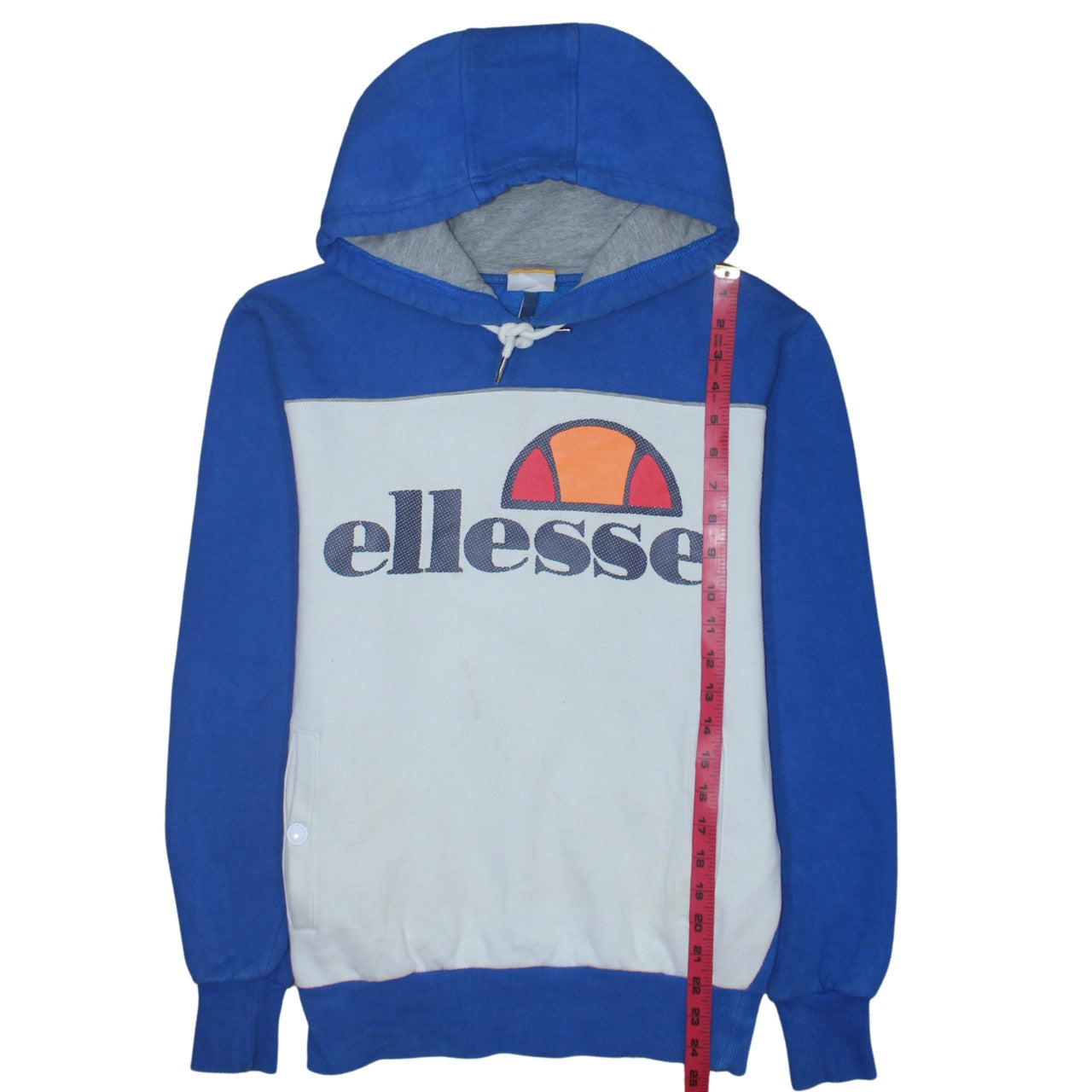 Mens UK Size S ellesse Blue Pullover Hoodie