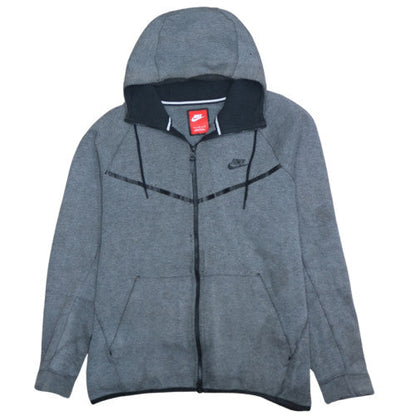 Mens UK Size L Nike Grey Full Zip Hoodie