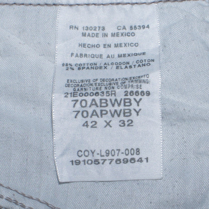 Wrangler Men's Beige Cargo Trousers 42W 32L Relaxed Fit Cotton
