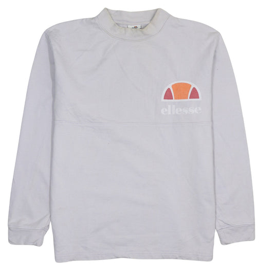 Womens UK Size 8 ellesse White Pullover Sweatshirt