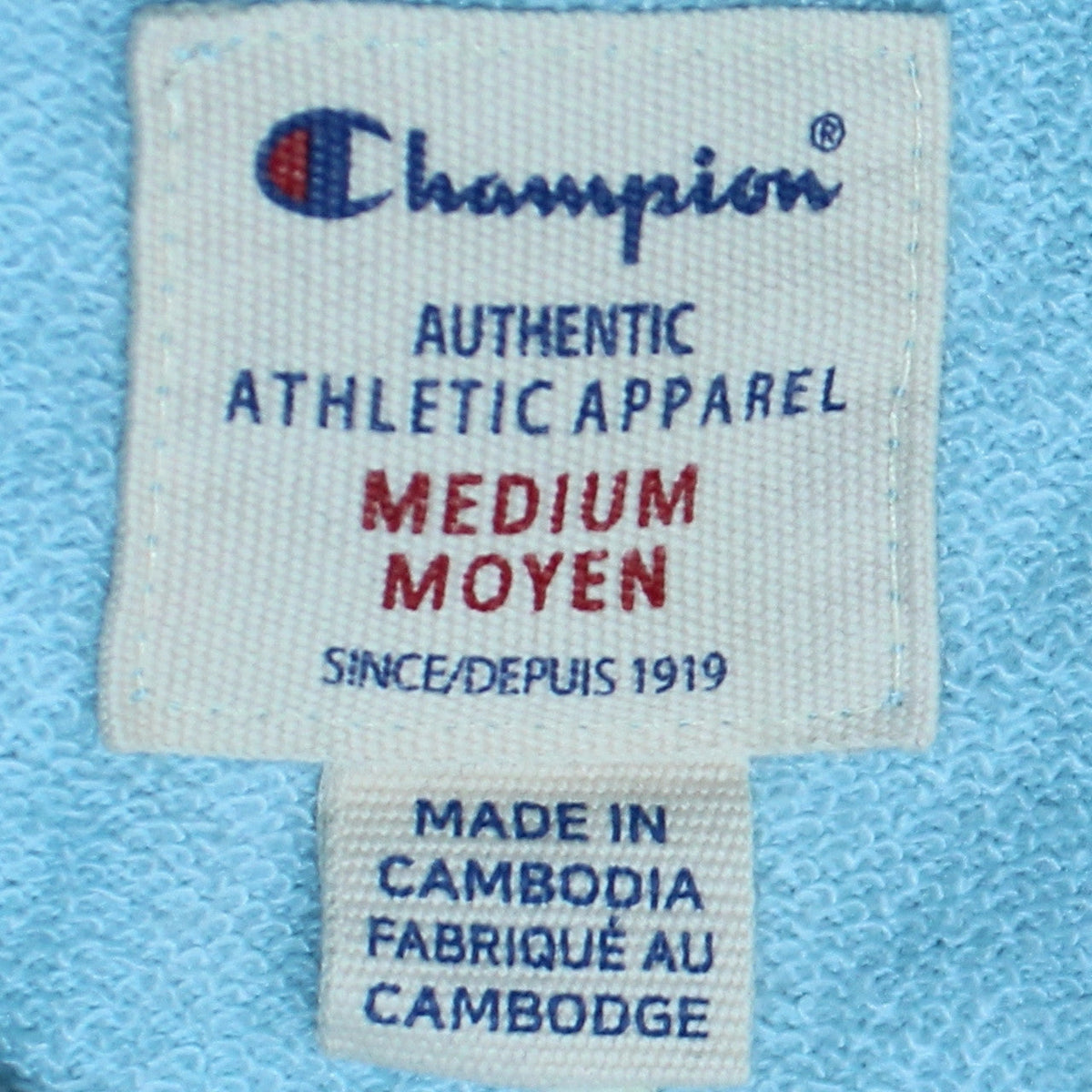 Mens UK Size M Champion Blue Pullover Hoodie