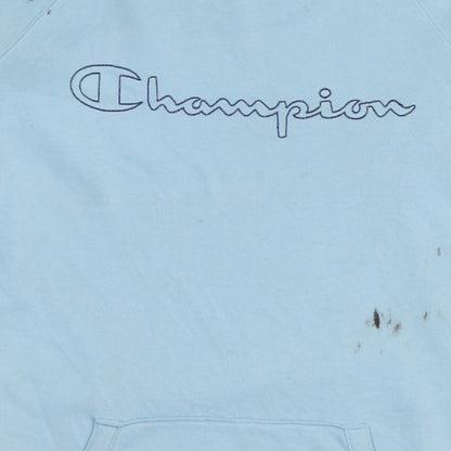 Mens UK Size M Champion Blue Pullover Hoodie