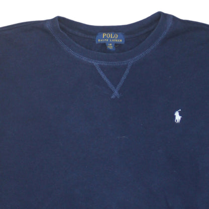 Ralph Lauren Boys Blue Cotton Crew Neck Pullover Sweatshirt 14-16 Years