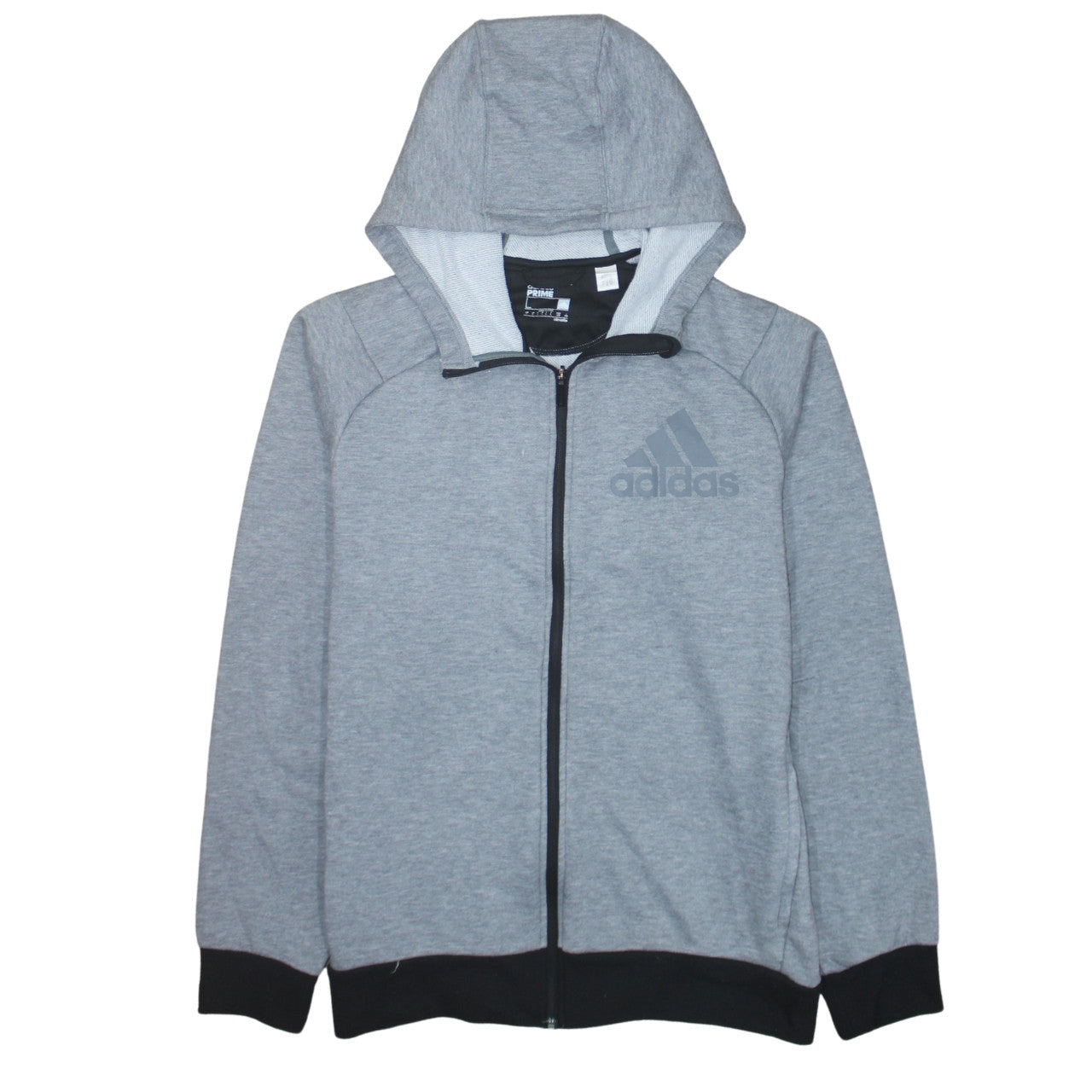 Mens UK Size L adidas Grey Full Zip Hoodie