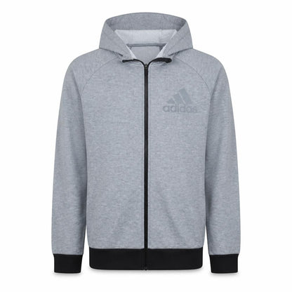 Mens UK Size L adidas Grey Full Zip Hoodie