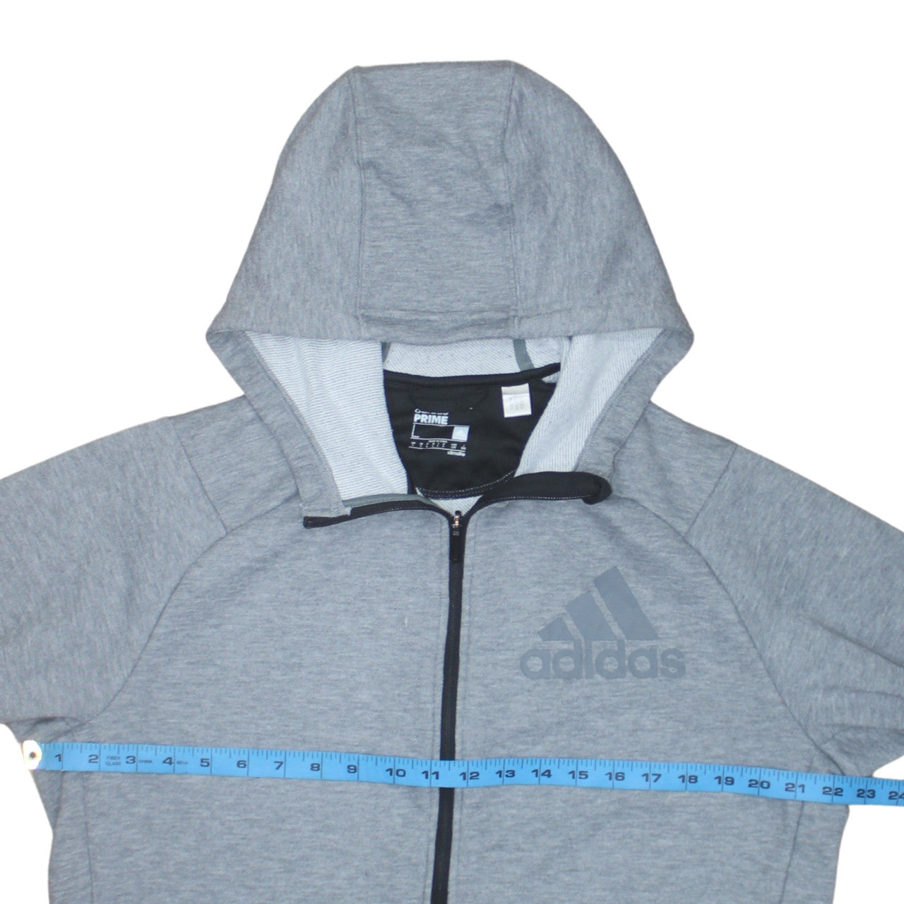Mens UK Size L adidas Grey Full Zip Hoodie