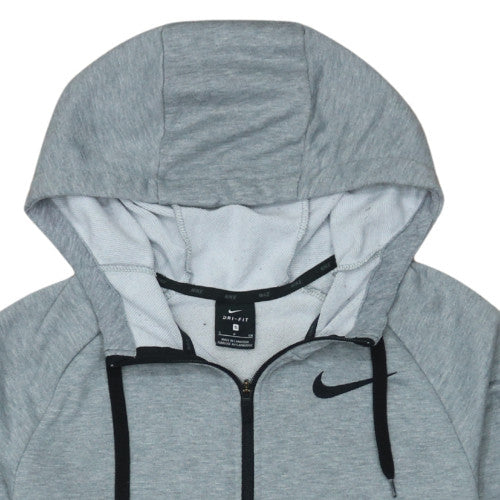 Mens UK Size S Nike Grey Full Zip Hoodie