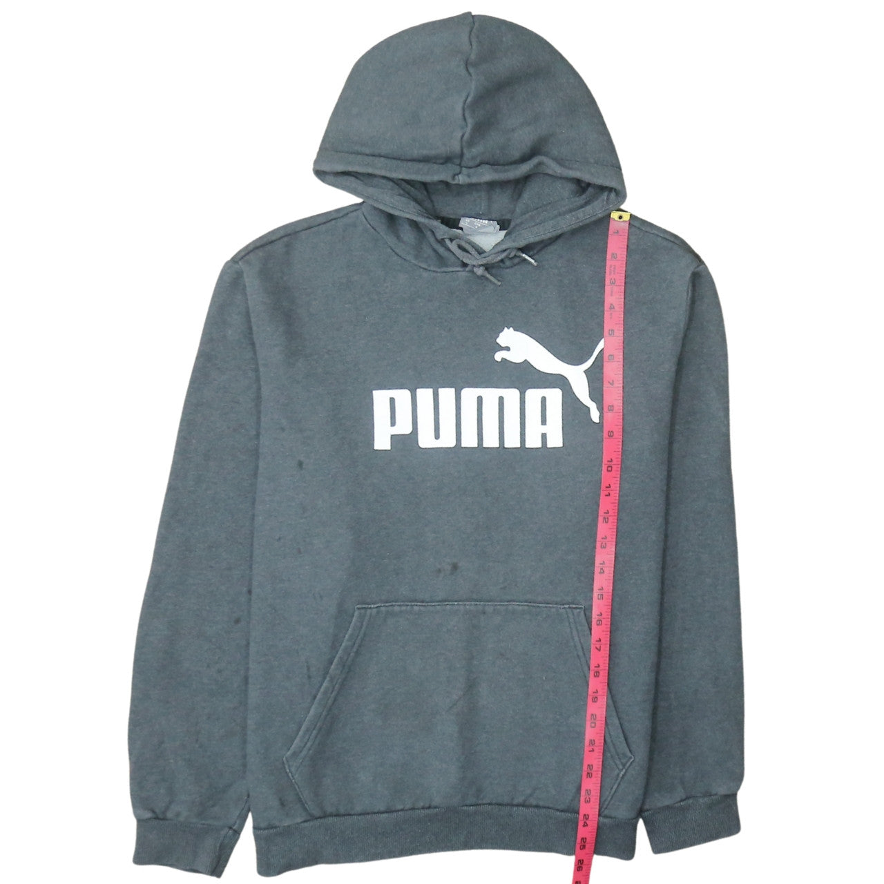 Mens UK Size L PUMA Grey Pullover Hoodie