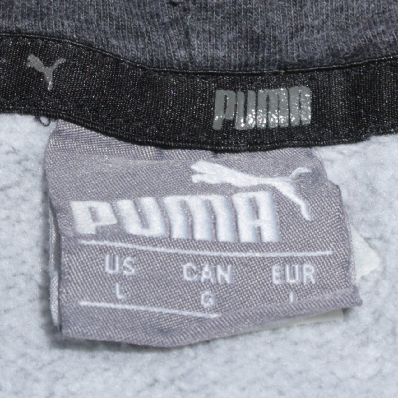 Mens UK Size L PUMA Grey Pullover Hoodie