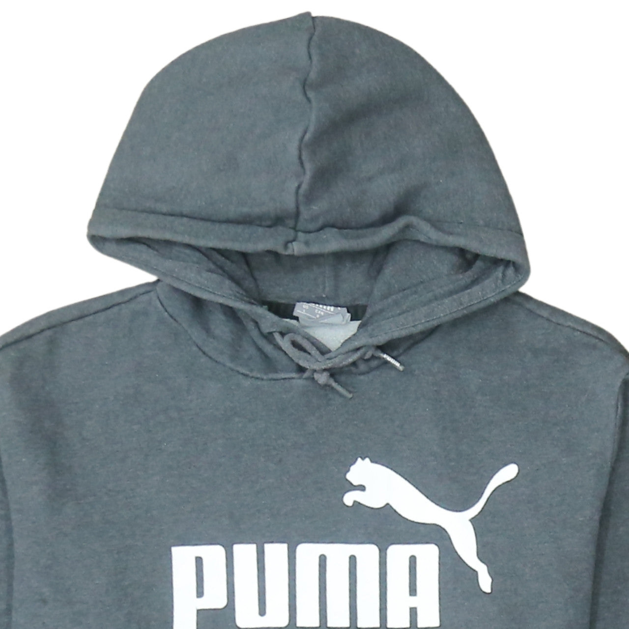 Mens UK Size L PUMA Grey Pullover Hoodie