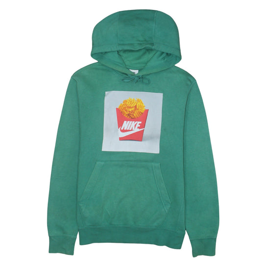 Mens UK Size XS Nike Green Pullover Hoodie