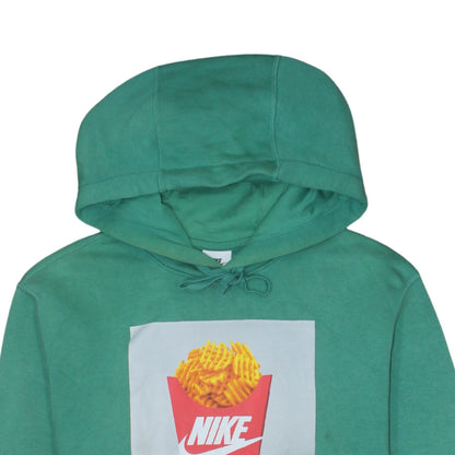 Mens UK Size XS Nike Green Pullover Hoodie