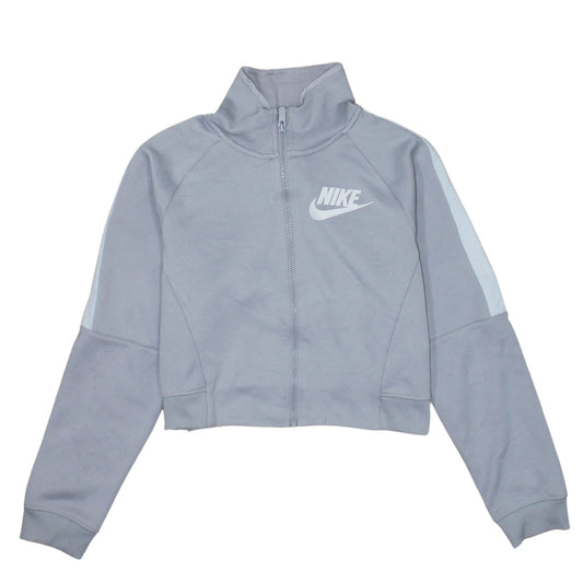 Womens UK Size S Nike Grey Full Zip Hoodie