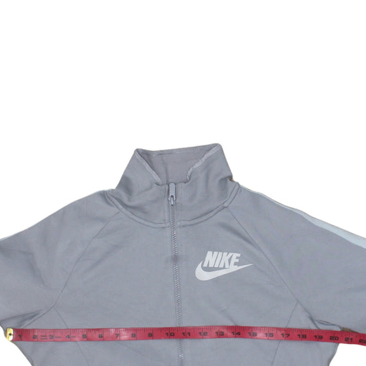 Womens UK Size S Nike Grey Full Zip Hoodie