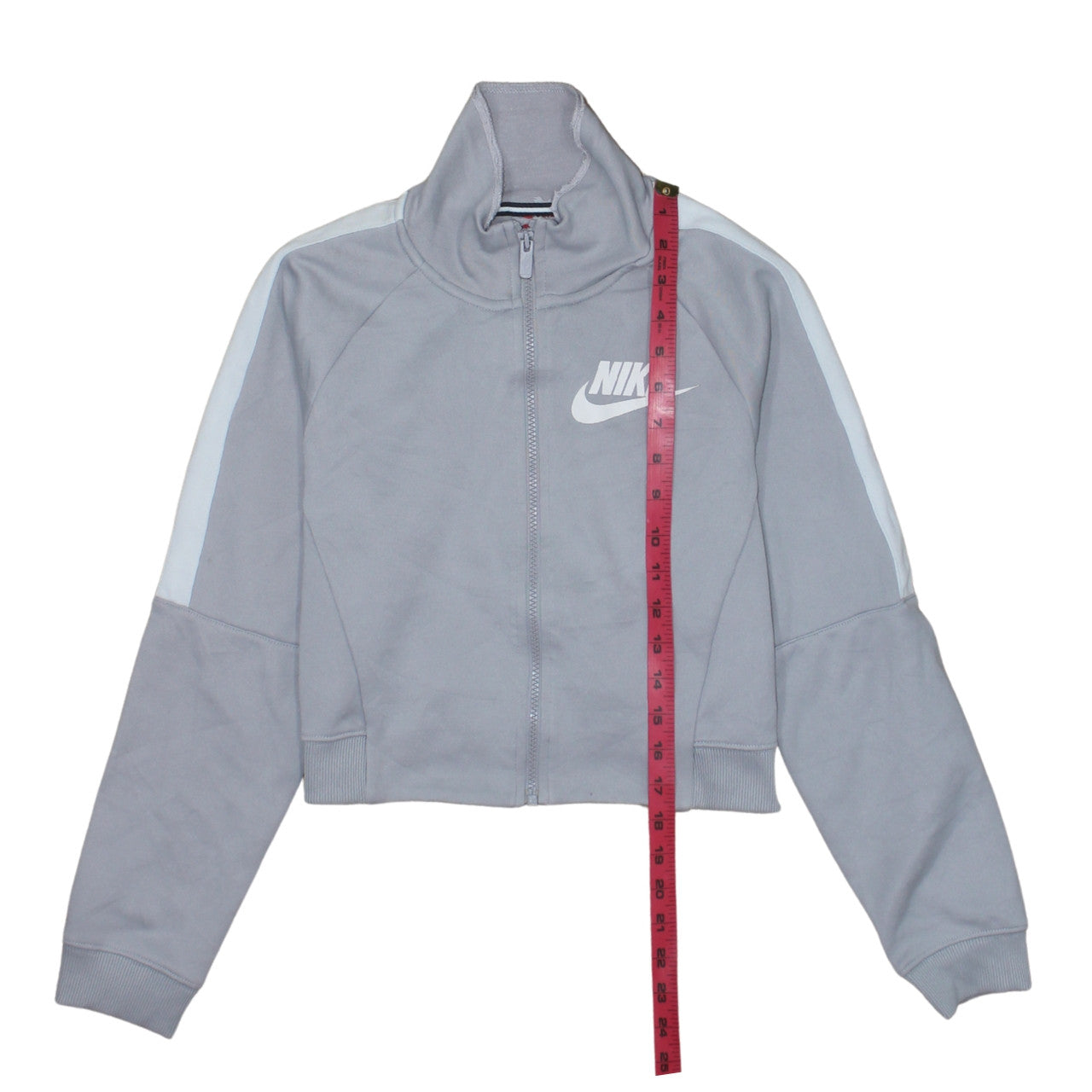 Womens UK Size S Nike Grey Full Zip Hoodie