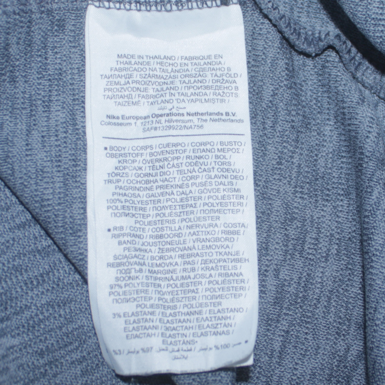 Mens UK Size M Nike Grey Full Zip Sweatshirt