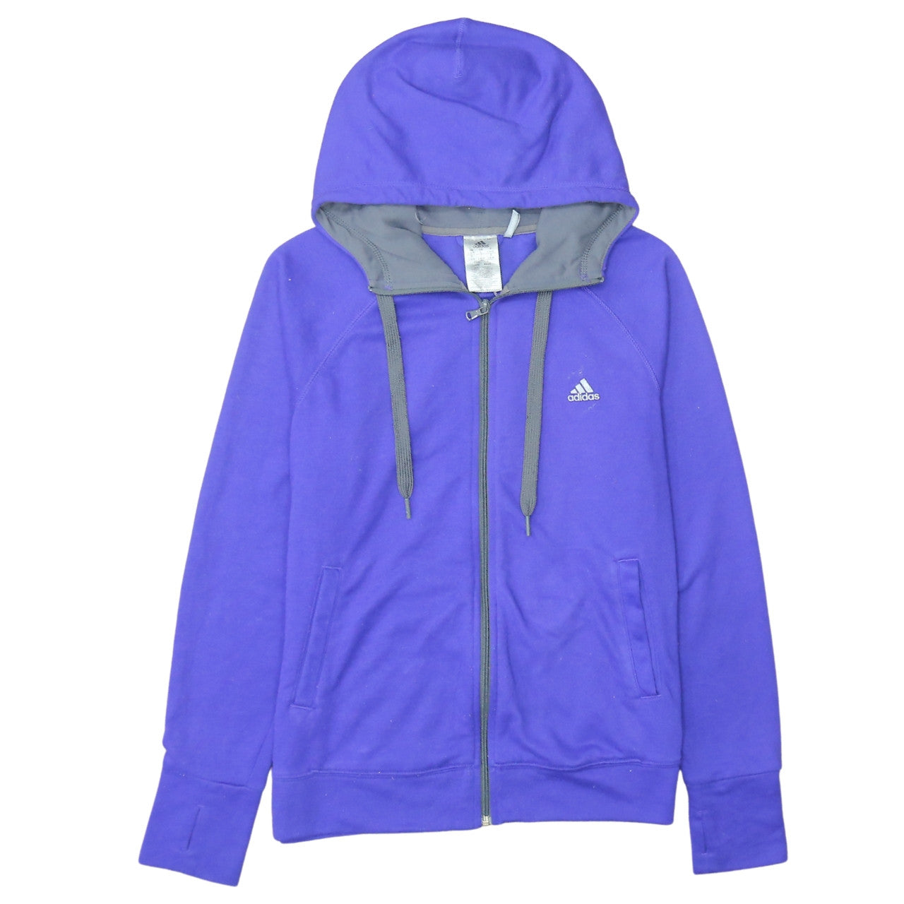 Womens UK Size L adidas Purple Full Zip Hoodie