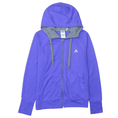 Womens UK Size L adidas Purple Full Zip Hoodie