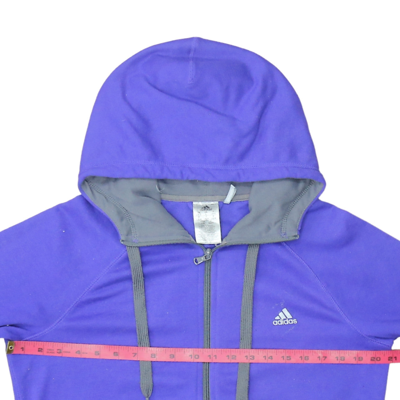 Womens UK Size L adidas Purple Full Zip Hoodie