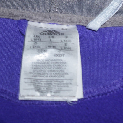 Womens UK Size L adidas Purple Full Zip Hoodie
