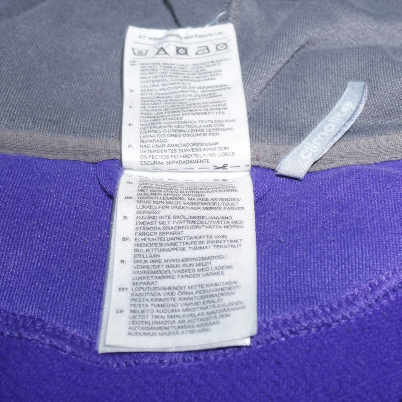 Womens UK Size L adidas Purple Full Zip Hoodie