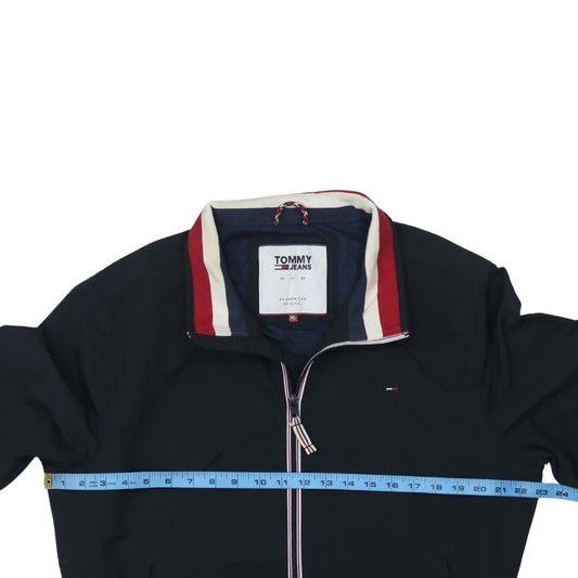 Tommy Jeans Men’s Black XL Bomber Jacket Full Zip Stand Collar
